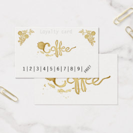 Cartão perfurado de café clássico de fidelidade