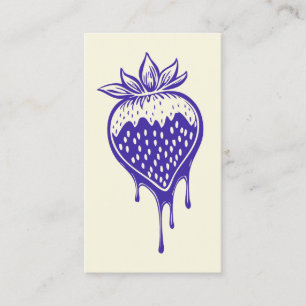 cartão perfurado de fidelidade a morango de chocol