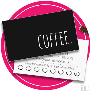 cartão perfurado de fidelidade do café