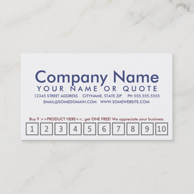 cartão perfurado do bordão da bandeira americana (Frente)