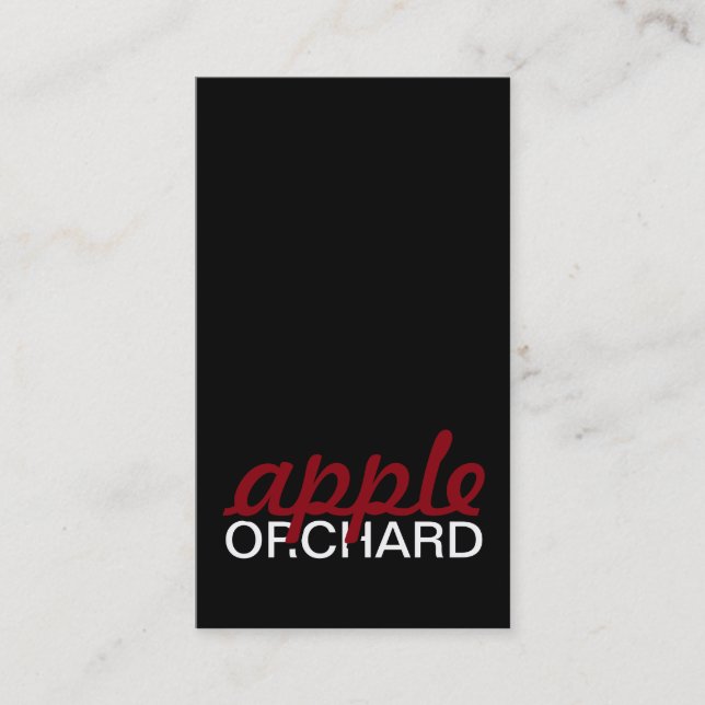 cartão perfurado do pomar de maçã (Frente)