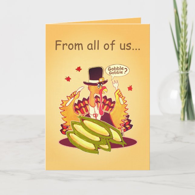 Cartão Pergrim Turkey (Ação de Graças) (Frente)