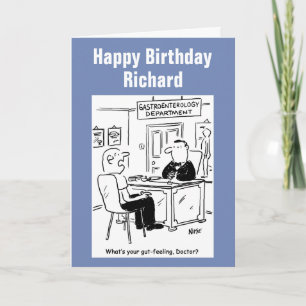 Cartão Perguntam-se ao médico qual é o seu pressentimen