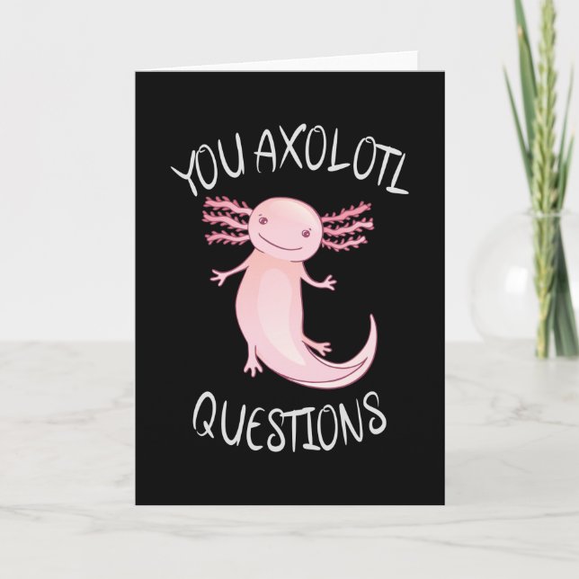 Cartão Perguntas axolotl (Frente)