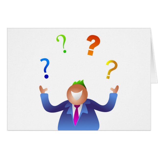 Cartão Perguntas sobre malabarismo (Frente Horizontal)