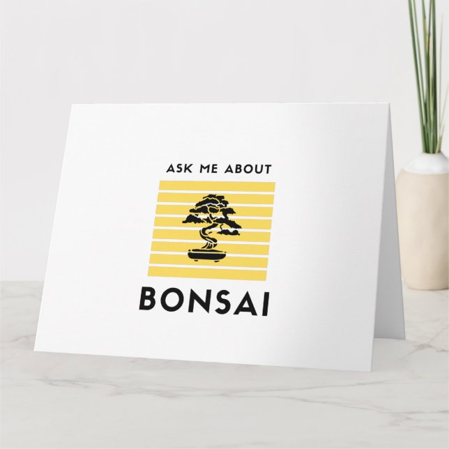 Cartão Pergunte-me sobre meu bonsai (Frente)