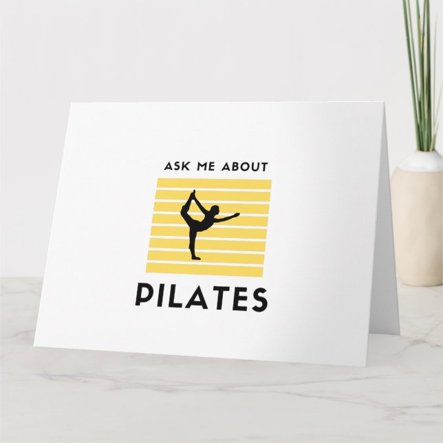 Cartão Pergunte-me sobre pilates (Frente)