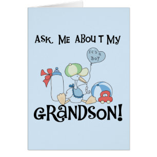 Cartão Pergunte sobre meus Camisetas e presentes do neto