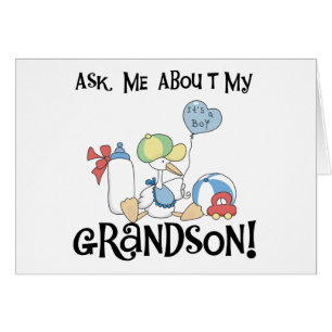 Cartão Pergunte sobre meus Camisetas e presentes do neto