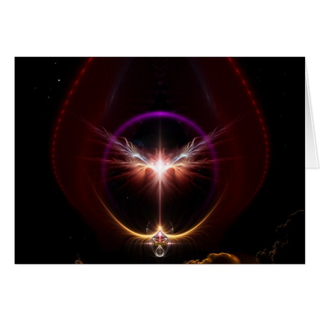 Cartão Peridin Fractal Art (Frente Horizontal)