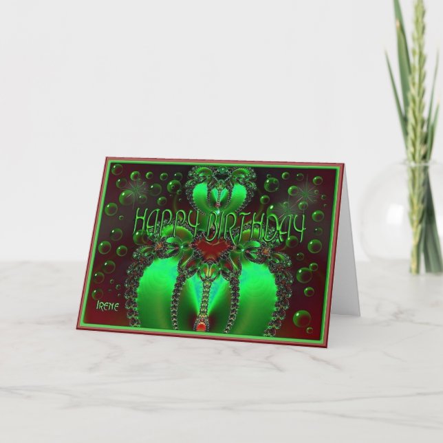 Cartão Peridot Birthday (Frente)