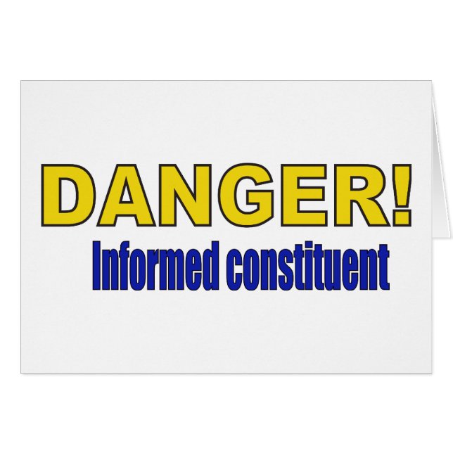 Cartão PERIGO! Componente informado (Frente Horizontal)