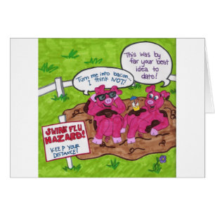 Cartão Perigo da gripe dos suínos