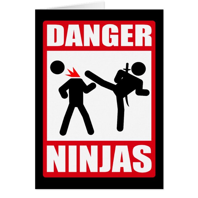Cartão Perigo Ninjas (Frente)