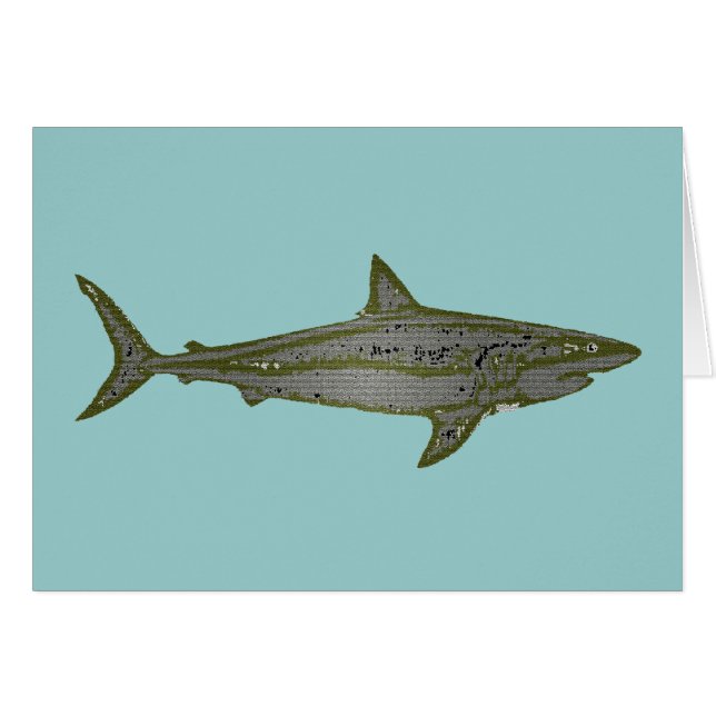 Cartão Perigo - Tubarões selvagens (Frente Horizontal)