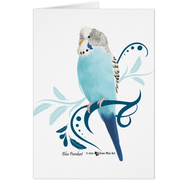 Cartão Periquito Azul (Frente)