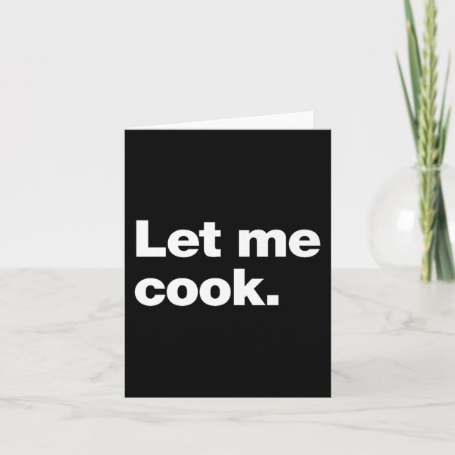 Cartão Permitam-Me Que Cozinhe Uma Citação De Memória Par (Frente)
