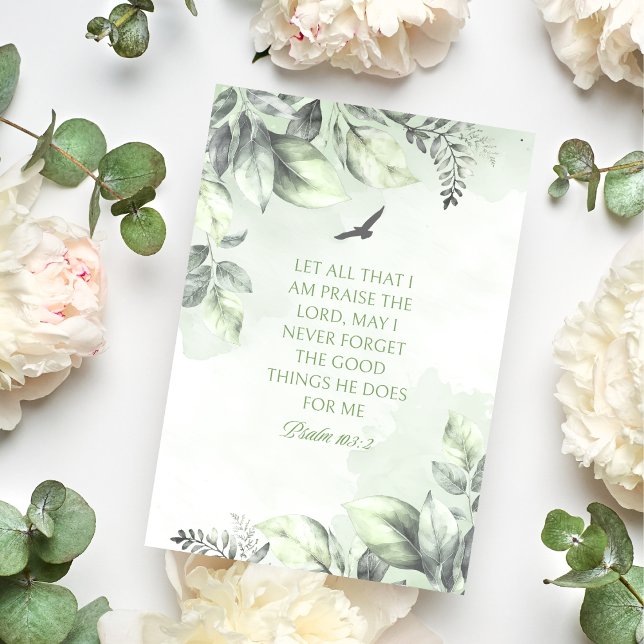 Cartão Permitam-me que enalteca o Lorde Psalm 103:2 (Criador carregado)