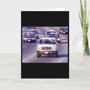 Cartão Perseguição de Carro Policial de Trump e Gordo Van