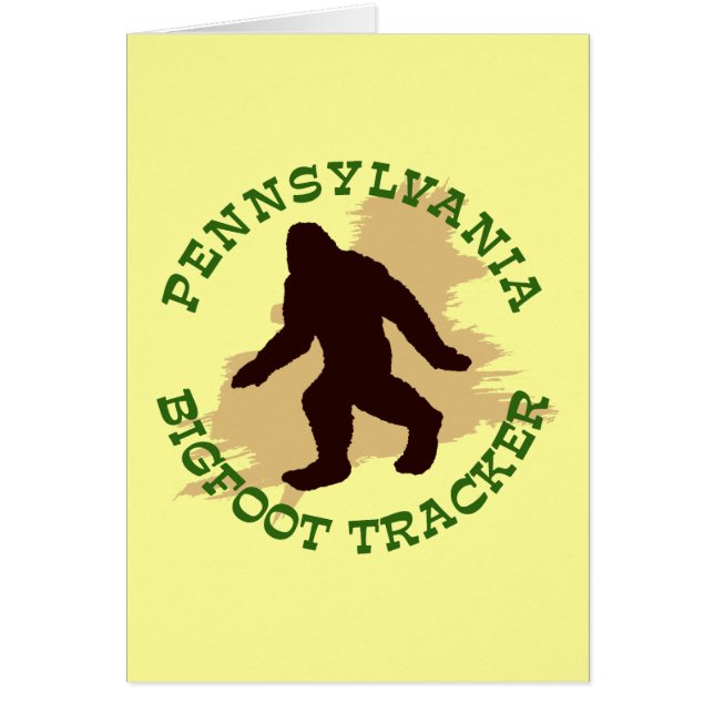 Cartão Perseguidor de Pensilvânia Bigfoot (Frente)