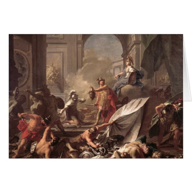 Cartão Perseus, sob a protecção de Minerva (Frente Horizontal)