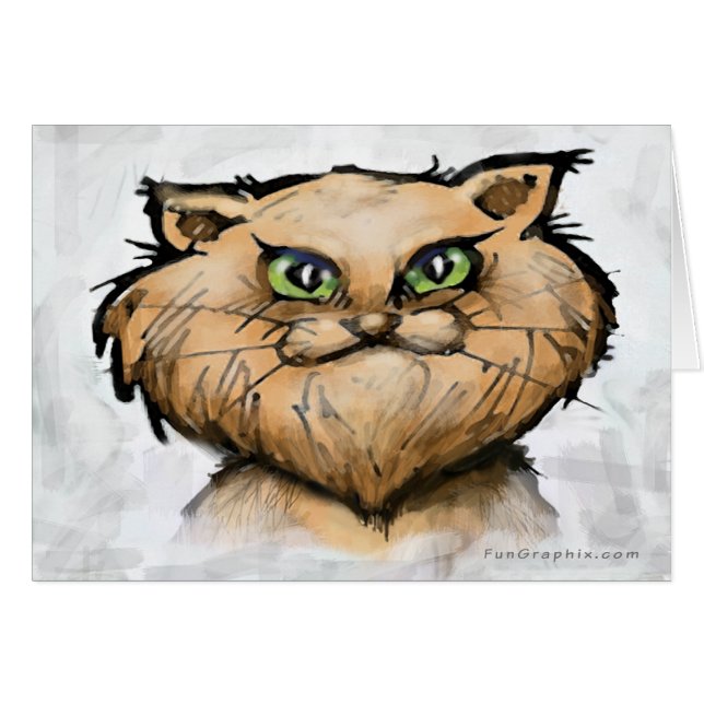 Cartão Persian Cat (Frente Horizontal)