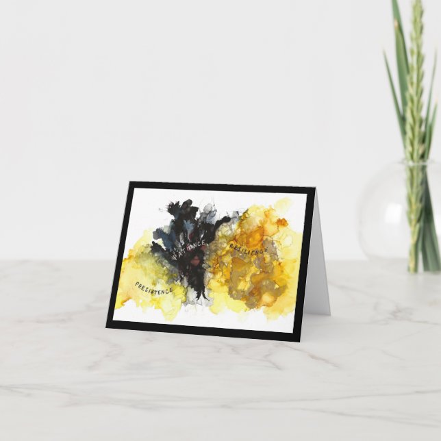 Cartão Persistência De Graduação, Paciência, Resiliência (Frente)