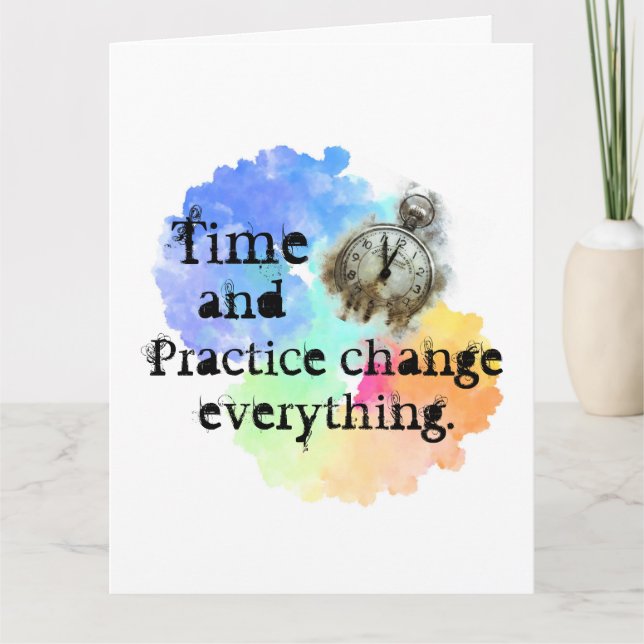 Cartão Persistência e encorajamento da nuvem arco-íris (Frente)