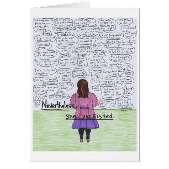 Cartão Persistiu (o Mais-Size) (Frente)