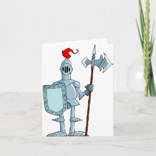 Cartão Personagem Cavaleiro de Armadura Medieval