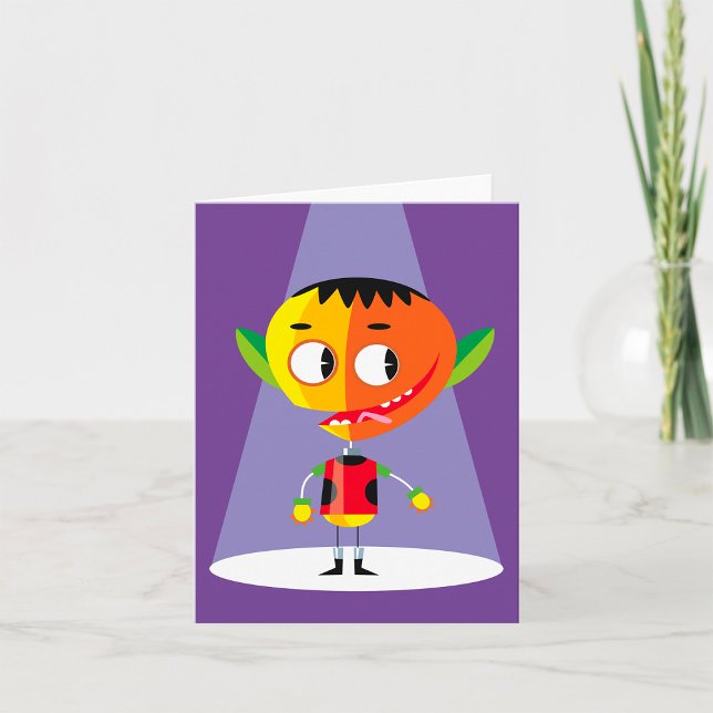 Cartão Personagem de Cabeça Laranja (Criador carregado)