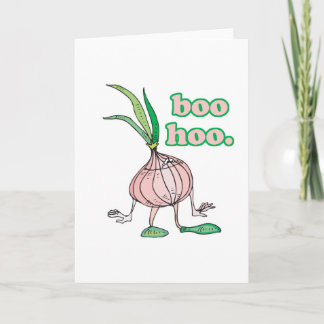 Cartão personagem de desenho animado de cebola de bobo bo