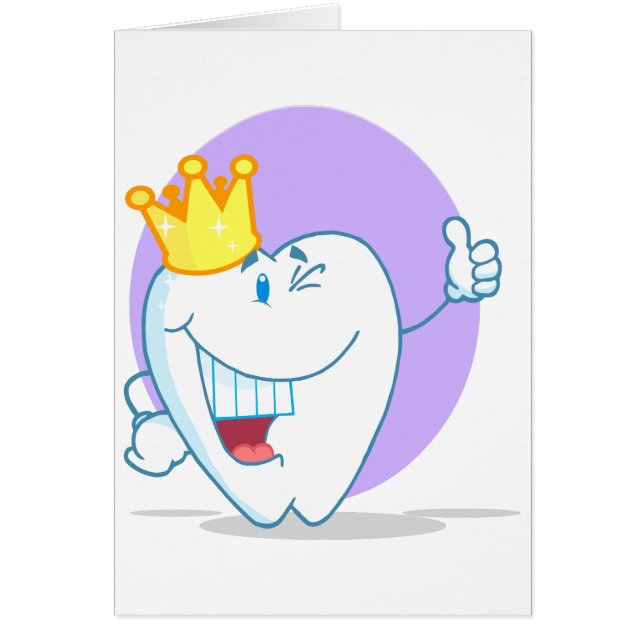 Cartão Personagem de desenho animado Dente Sorridente Com (Frente)