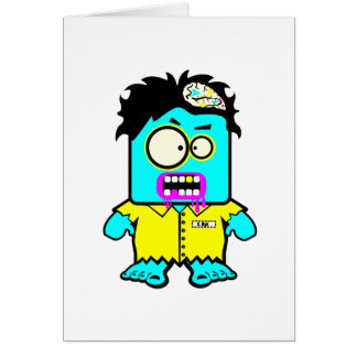 Cartão personagem de desenho animado zumbi smyk bobo