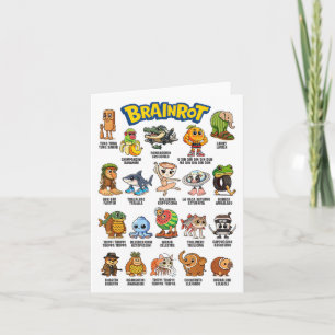Cartão Personagens de Meme de Brainrot Italiano Sobre Hum