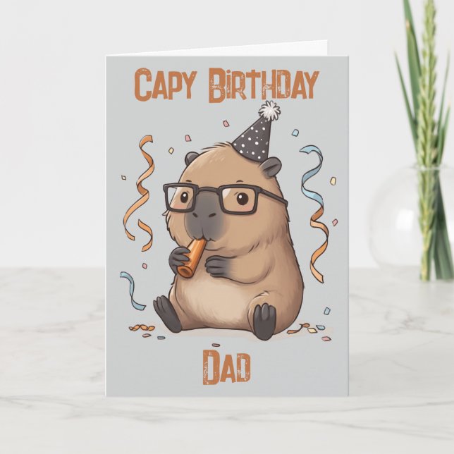 Cartão Personalised Capybara Birthday Card (Frente)