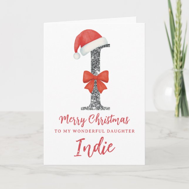 Cartão Personalised Christmas Card - Letter I (Frente)