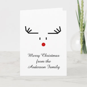 Cartão Personalised Christmas Card - Rudolph Red Nose