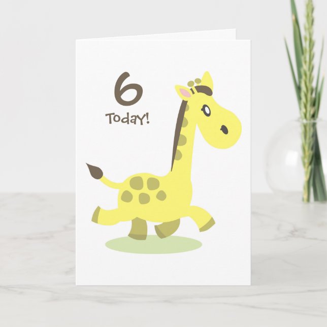 Cartão Personalised Giraffe Birthday Card (Frente)