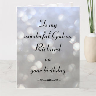 Cartão Personalised Godson Birthday