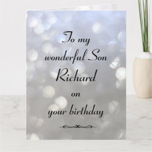 Cartão Personalised Son Birthday