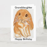 Cartão Personalização de aniversário do Grandson Rabbit<br><div class="desc">Eu criei esta carta adorável usando meu trabalho de arte original de aquarela de um coelho branco.  Você pode personalizá-lo,  incluindo o verso.  Por favor,  dê uma olhada nos meus itens correspondentes nas seções do coelho.</div>