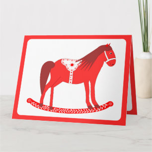Cartão Personalização de Cavalo Fogueiro de Natal escandi