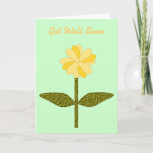 Cartão Personalização de Daisy Flower Amarelo - Obter C