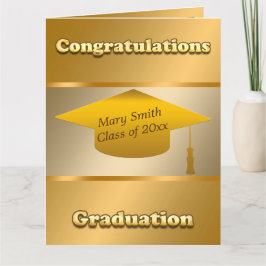 Cartão Personalização moderna simples e Dourada