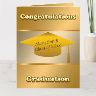 Cartão Personalização moderna simples e Dourada