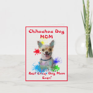 Cartão Personalizada Chihuahua Mãe Melhor Dama de Cachorr