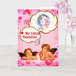 Cartão Personalizado ama minha pequena placa de anjos de 