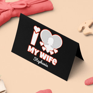 Cartão Personalizado Amo Minha Esposa - Adicionar Nome e