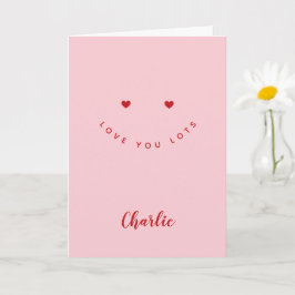 Cartão Personalizado Amor Você Muito, Coração Minimalista